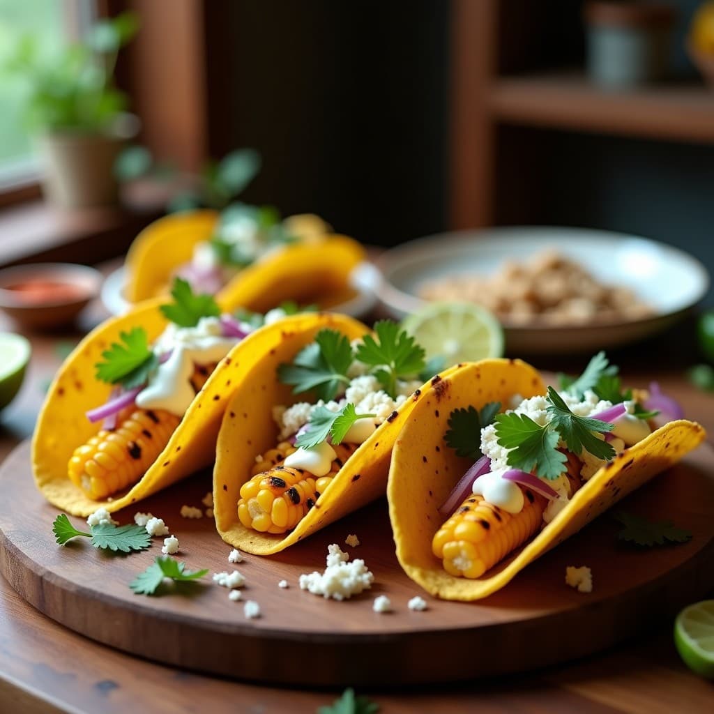 Tacos de Elote Asado con Queso Cotija: Receta Mexicana Rápida y Auténtica