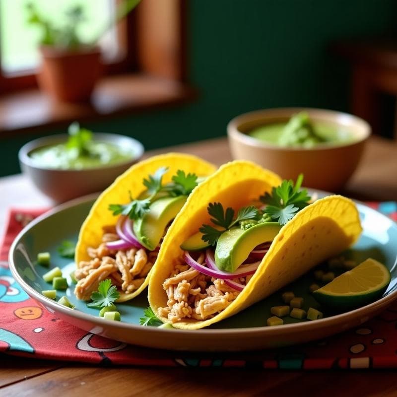 Tacos de Ensamblaje Rápido con Salsa Verde: Receta Express en 10 Minutos con Toque Auténtico