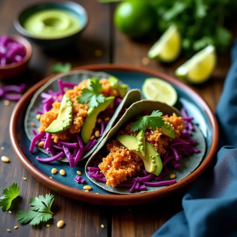 Tacos de Fish de Jackfruit y Repollo Morado: Receta Mexicana Vegana con Sabor a Mar