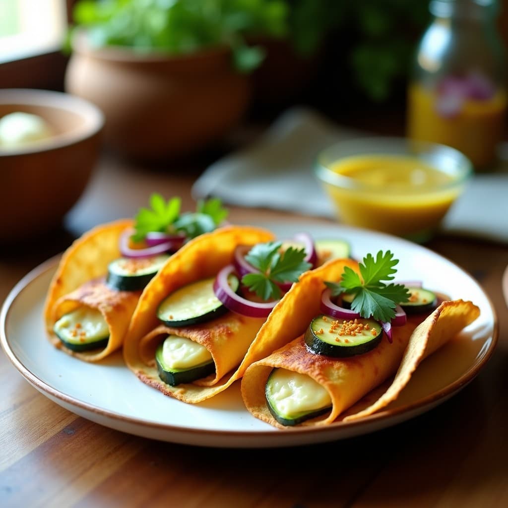 Tacos de Flautas de Calabacín con Salsa de Ají Charapita: Receta Peruana Keto en Airfryer