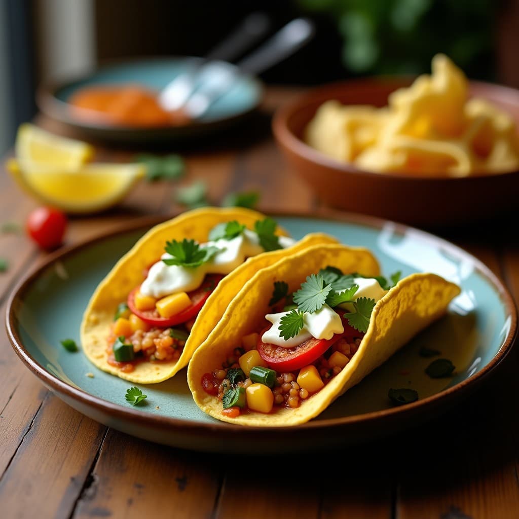 Tacos de Flor de Calabacín con Queso de Cúrcuma: Entrante Mexicano Vegano en Airfryer