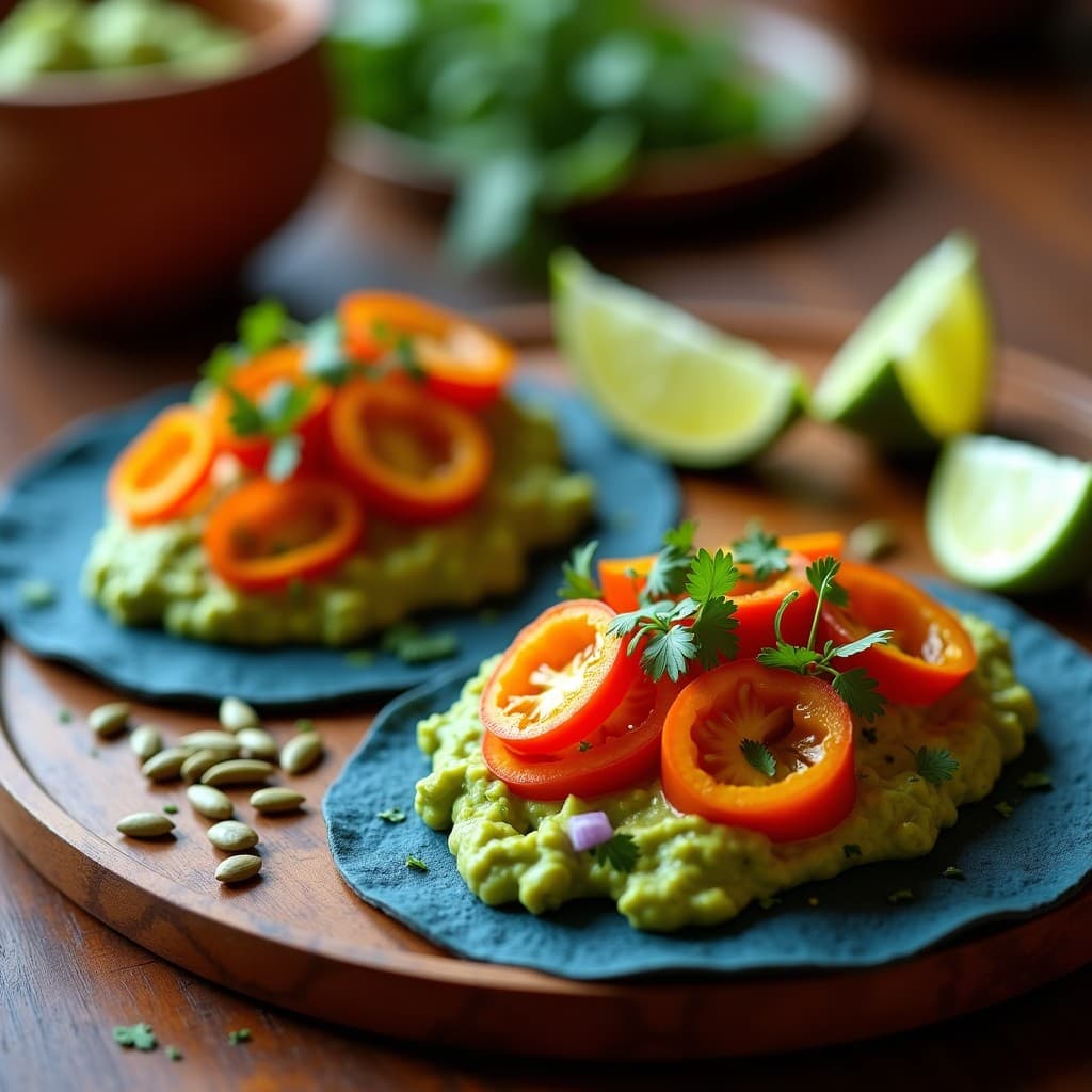 Tacos de Flor de Calabaza con Guacamole de Pisos: Receta Mexicana Vegana y Estacional