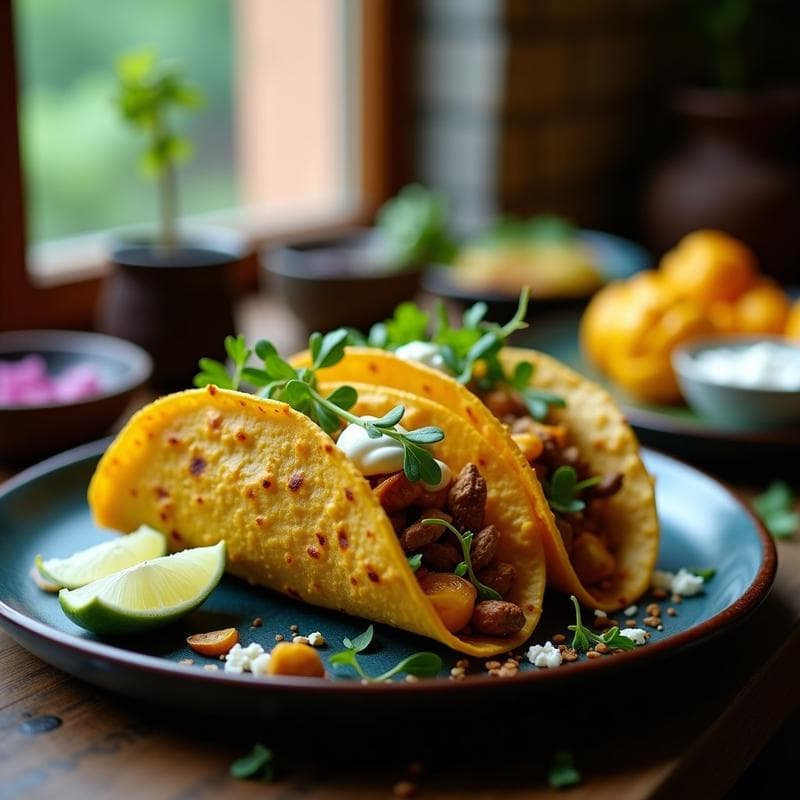 Tacos de Flor de Calabaza y Hongo Chanterelle: Receta Mexicana Gourmet en Airfryer