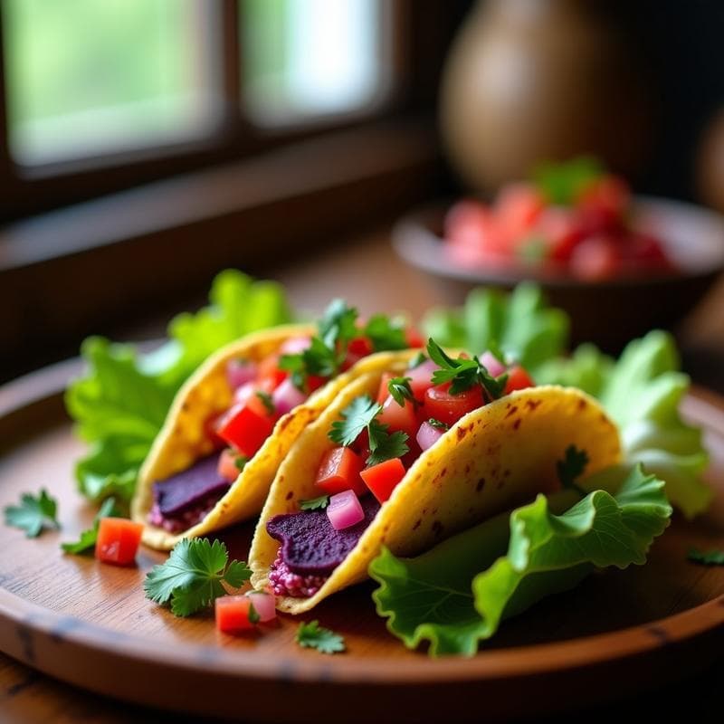 Tacos de Flor de Jamaica y Requesón: Receta Mexicana Alta en Hierro en Airfryer