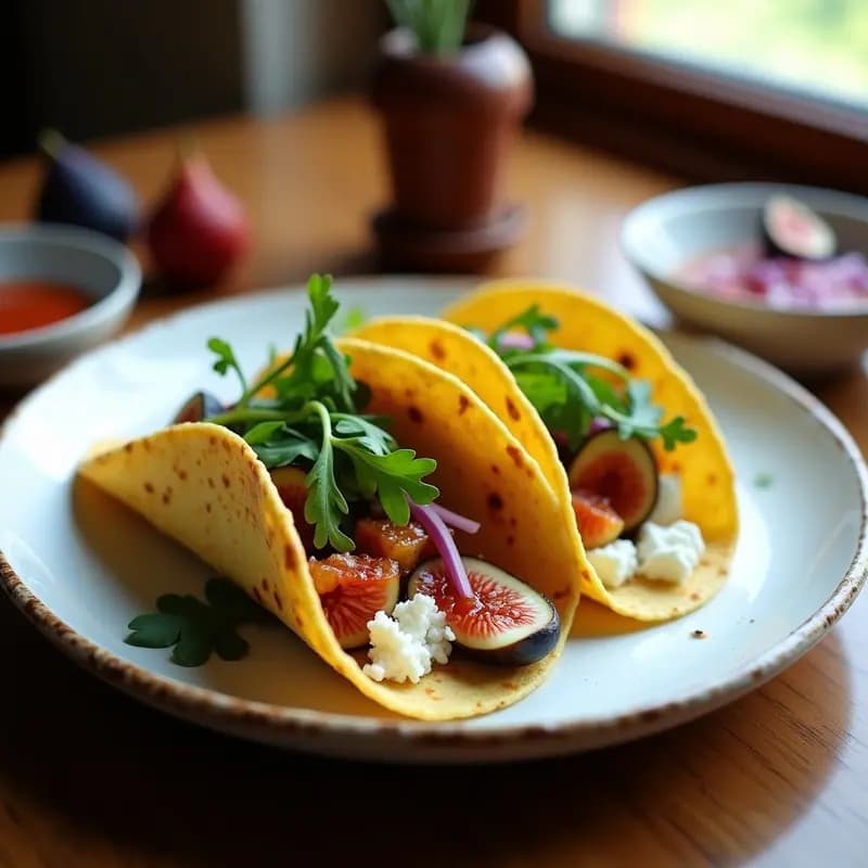 Tacos de Florian con Salsa de Higuera y Queso de Cabra: Receta de Cocina de Autor en 20 Minutos