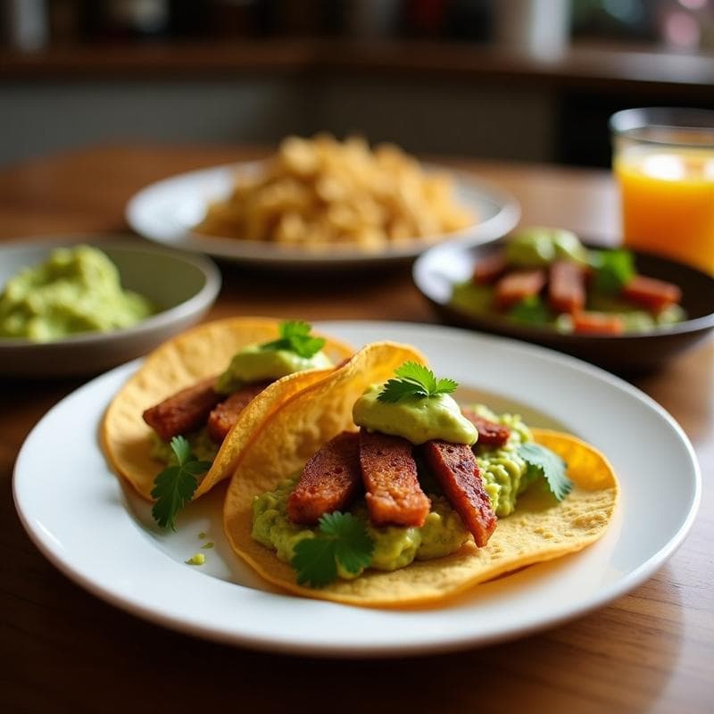 Tacos de Grillo Toado con Guacamole de Mango: Receta Mexicana Alta en Proteína