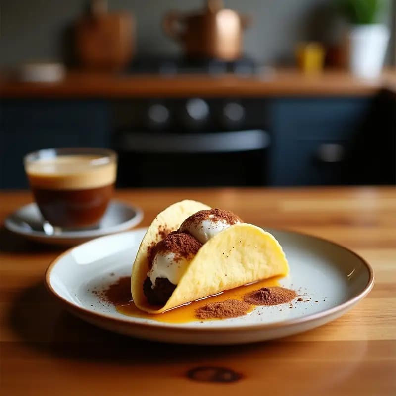 Tacos de Helado de Café Expresso: Receta Fusión Mexicana en 10 Minutos