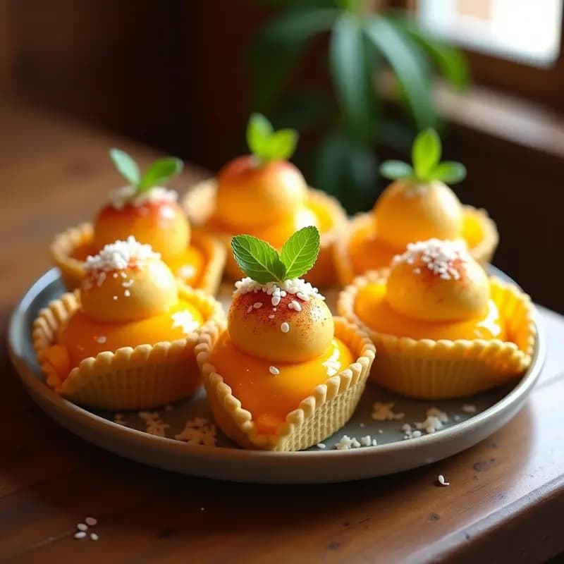 Tacos de Helado de Mango y Chile en Conos de Maíz: Snack Mexicano Innovador