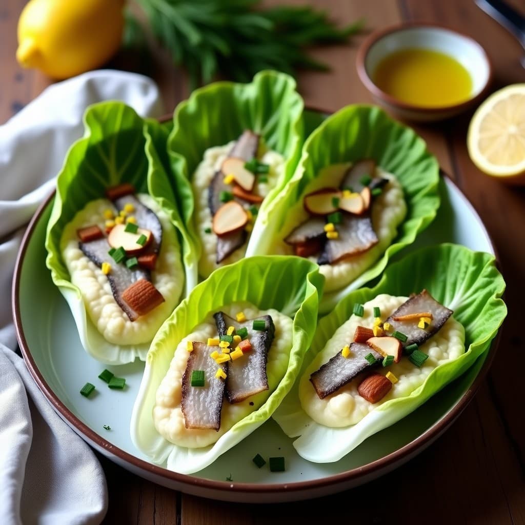Tacos de Herring Ahumado con Puré de Coliflor y Limón: Receta Escandinava Keto en 15 Minutos