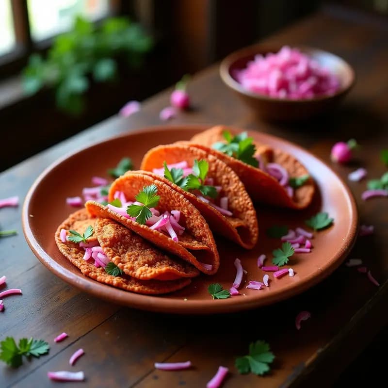 Tacos de Jamaica de Hibisco Crujientes: Receta Vegana y Sin Gluten en 20 Minutos