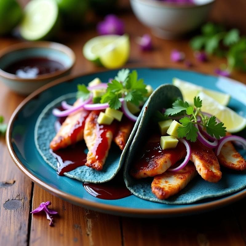 Tacos de Hibisco con Pescado Zarandeado: Receta Mexicana auténtica y alta en Omega-3