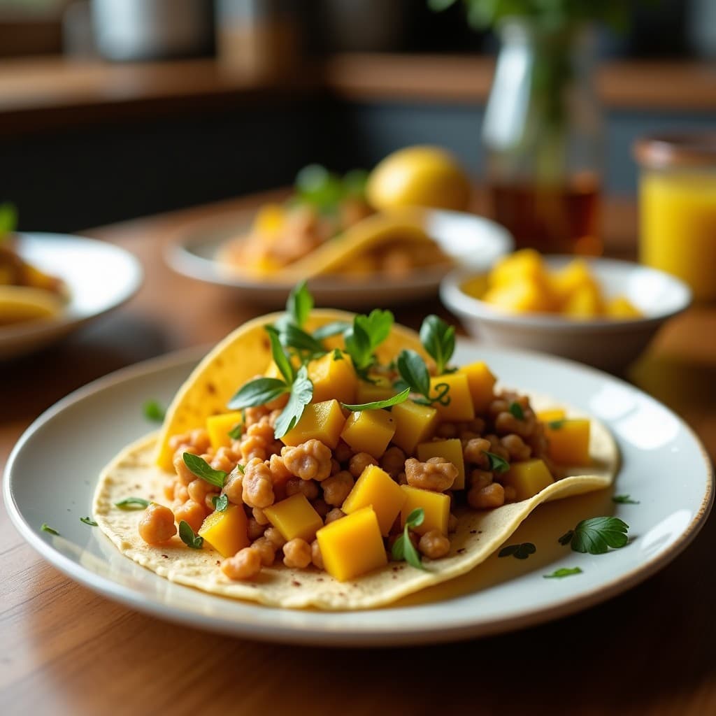 Tacos de Hoja de Lechuga con Relleno de Atún y Mango: Receta Vegana y Baja en Calorías