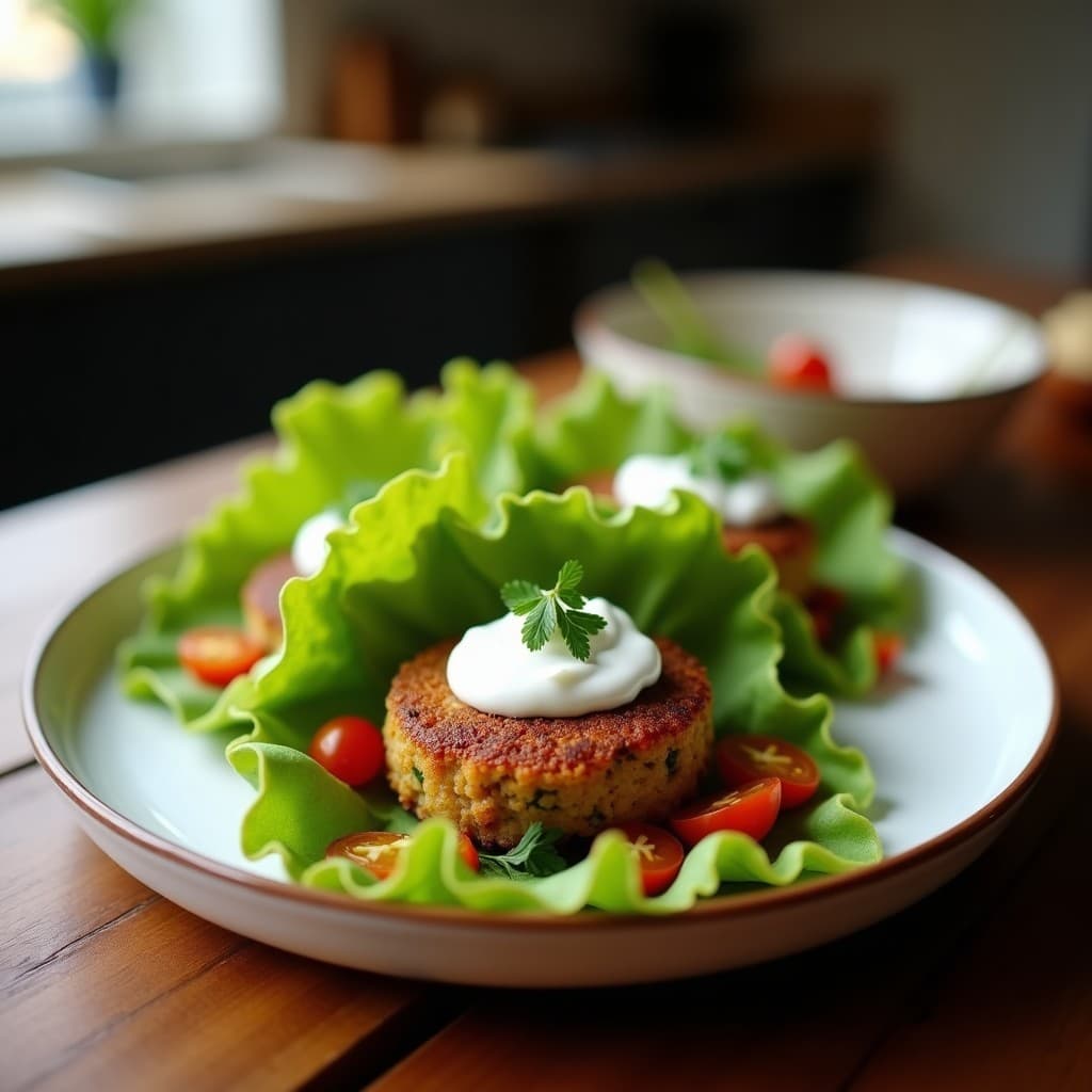 Tacos de Hoja de Parra con Falafel y Salsa de Yogur de Coco: Receta Libanes-Mexicana Vegana