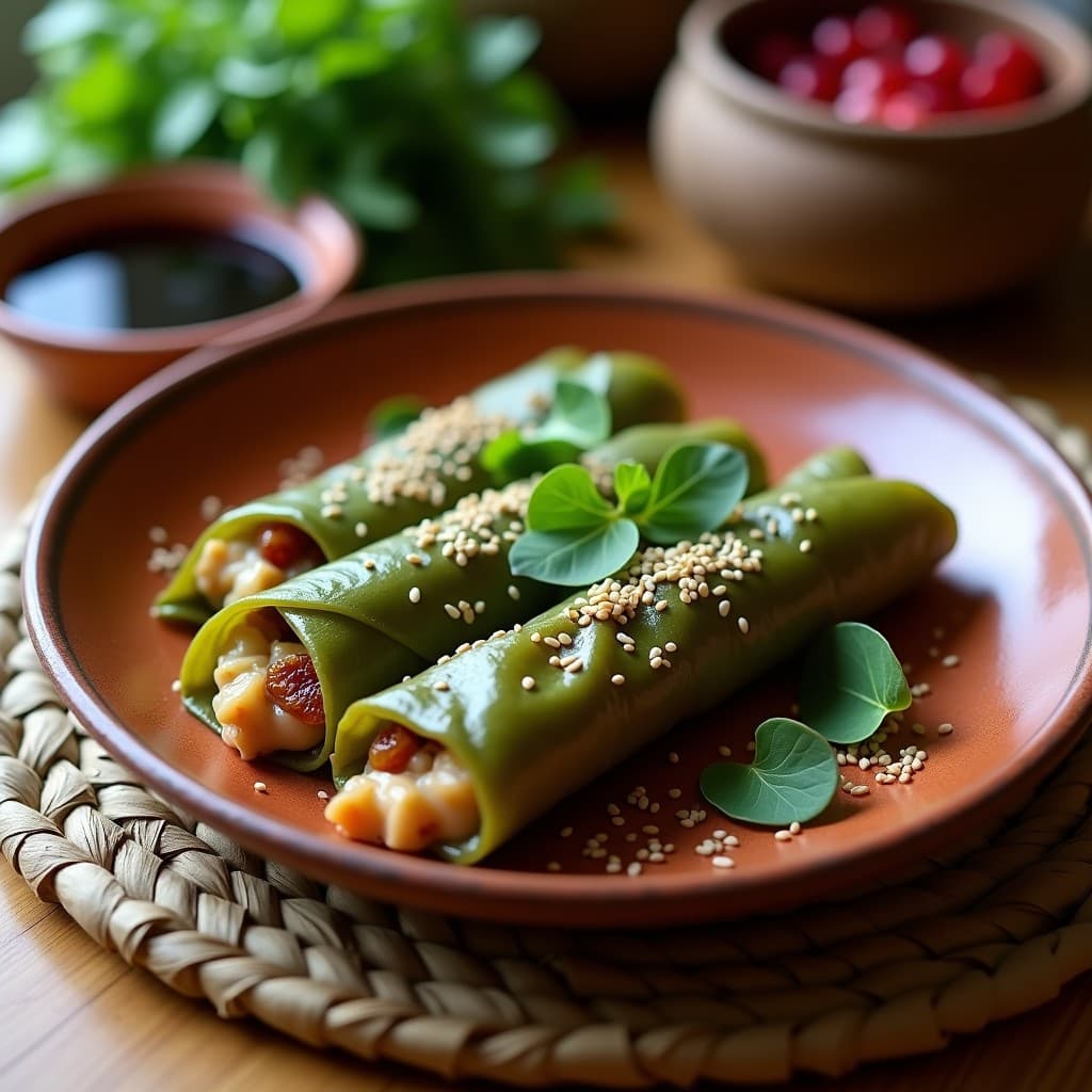Tacos de Hoja de Parra Rellenos de Queso de Anacardo y Higos: Receta Mexicana Sin Gluten