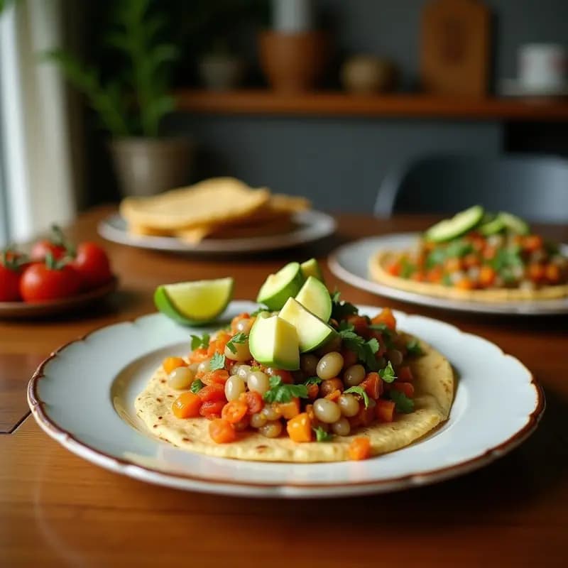 Tacos de Hoja de Plátano con Relleno de Frijoles Mung y Aguacate: Receta Mexicana Sin Gluten en Thermomix
