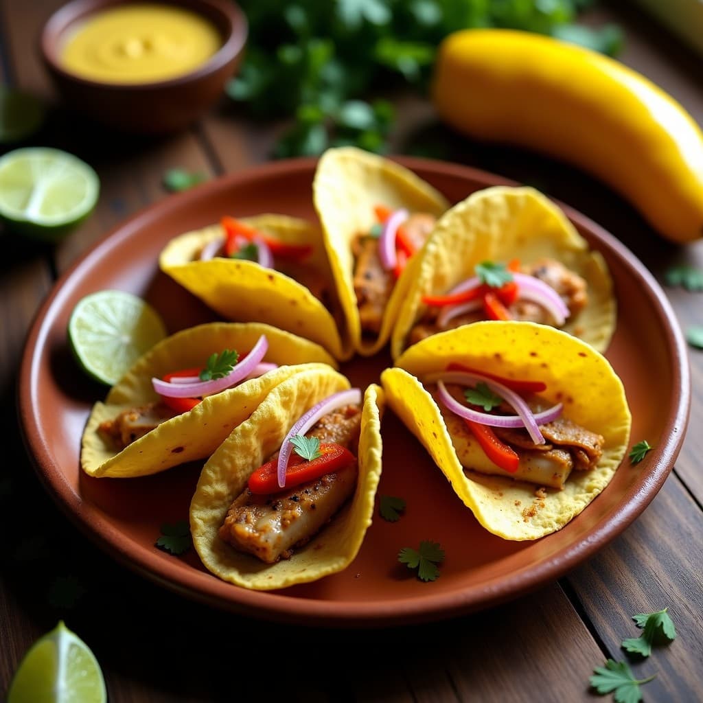 Tacos de Hoja de Plátano con Pescado al Ají Amarillo: Receta Peruana en Airfryer y Sin Harina