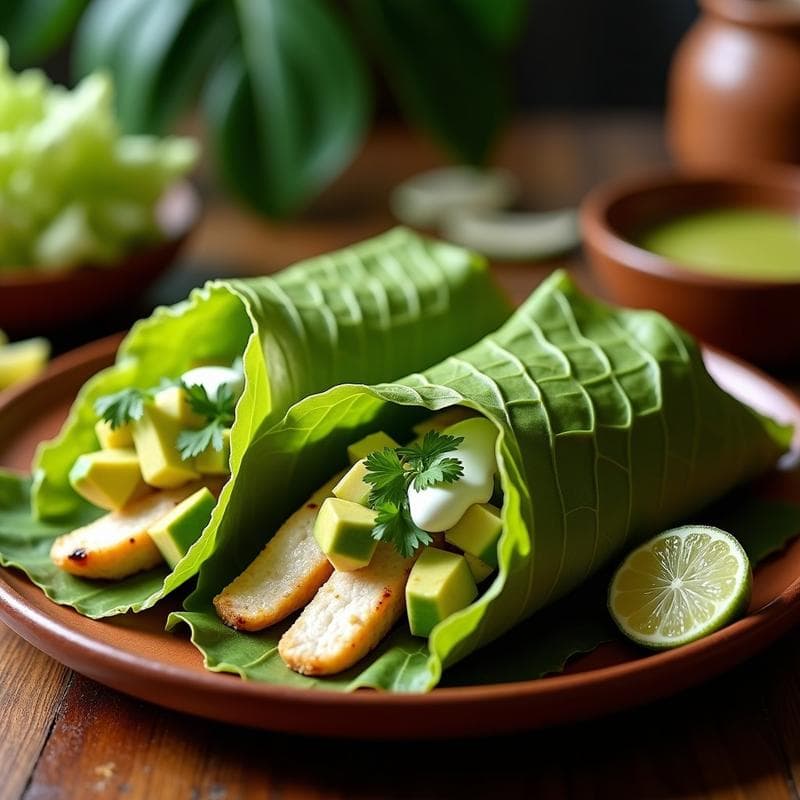 Tacos de Hoja de Plátano con Pescado al Ají Verde: Receta Ecuatoriana en Olla Lenta