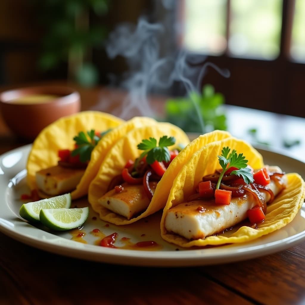 Tacos de Hoja de Plátano con Pescado al Mojo de Ajo: Receta Yucatana sin Tortilla