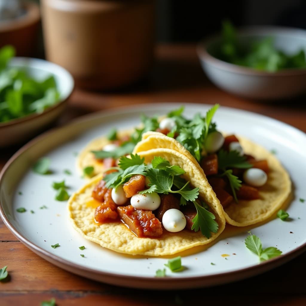 Tacos de Hoja Santa con Relleno de Queso de Cabra y Mermelada de Higo: Receta Mexicana Sin Gluten
