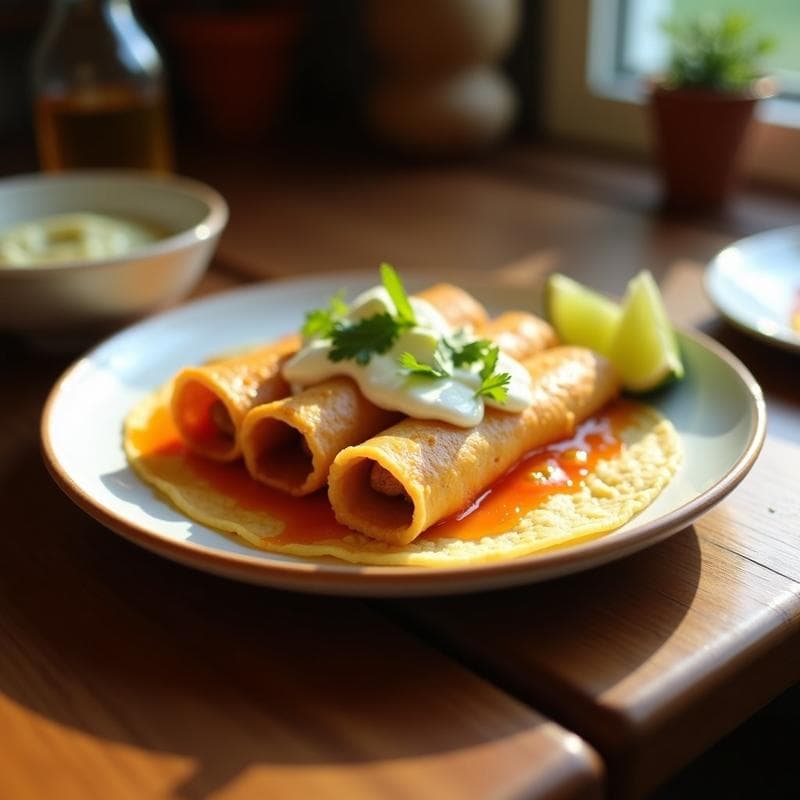 Tacos de Flautas de Hojaldre con Relleno de Queso de Cabra y Mermelada de Cebolla: Receta Rápida en Airfryer