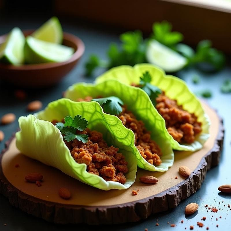 Tacos de Hojas de Repollo Rellenos de Picadillo de Jackfruit: Receta Vegana Sin Gluten
