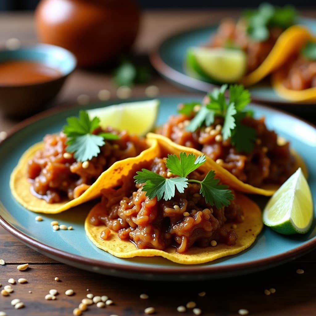 Tacos de Hongo Chaga y Repollo Fermentado con Salsa de Tamarindo: Receta Vegana y Probiótica