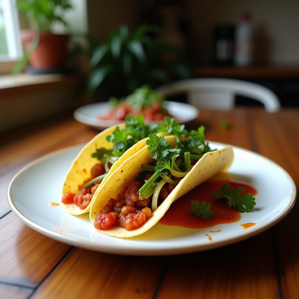 Tacos de hongo ostra desmenuzado con nopales y salsa de chipotle: Receta vegana mexico-peruana