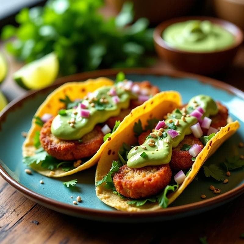 Tacos de Hongo Ostreatus al Chipotle: Receta Vegana en Airfryer con Salsa de Aguacate
