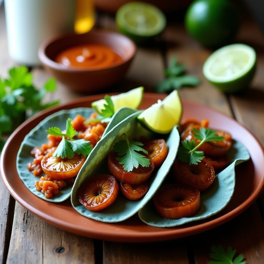Tacos de Hongo Reishi y Caramelizada de Cebolla: Receta Medicinal en Olla Express