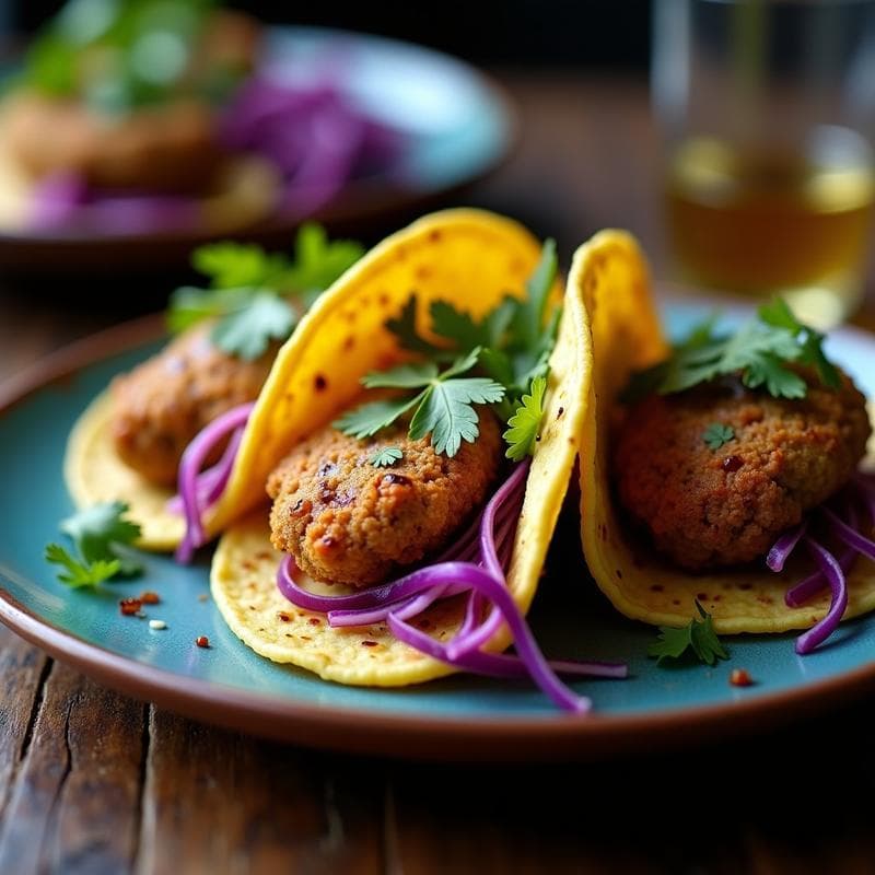 Tacos de Hongos Rebozados con Harina de Insectos: Receta Sostenible y Crujiente