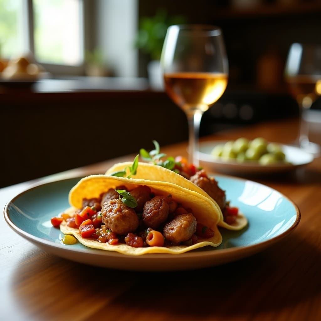 Tacos de Hongos Rebozados en Harina de Maíz Azul: Receta Mexicana Vegana en Airfryer