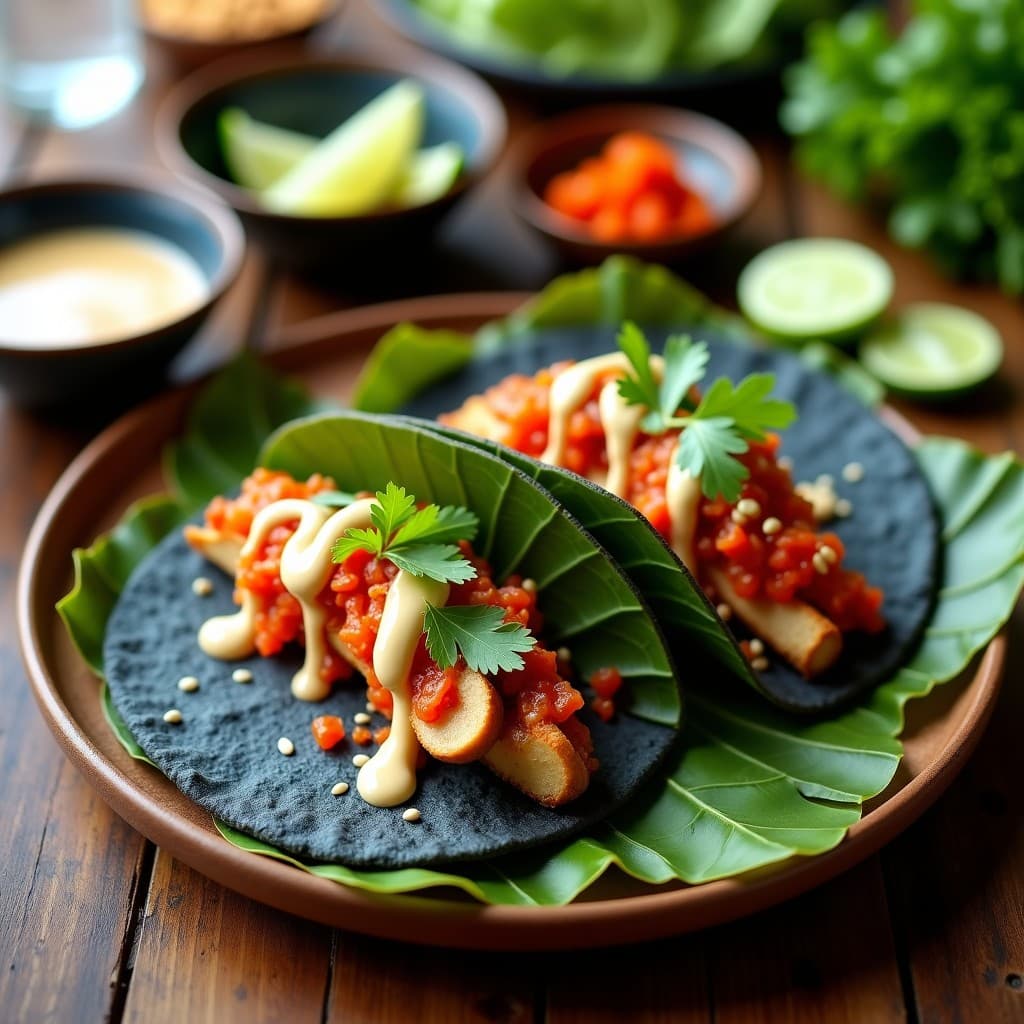 Tacos de Hongos Ostra y Kimchi: Receta Fusion Coreana-Mexicana en 20 Minutos y Alta en Proteína