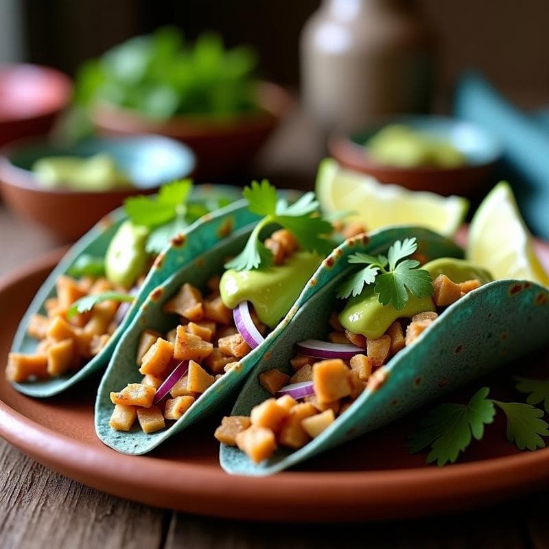 Tacos de Hongos Ostra y Queso Panela: Receta Vegana con Salsa de Aguacate y Limón