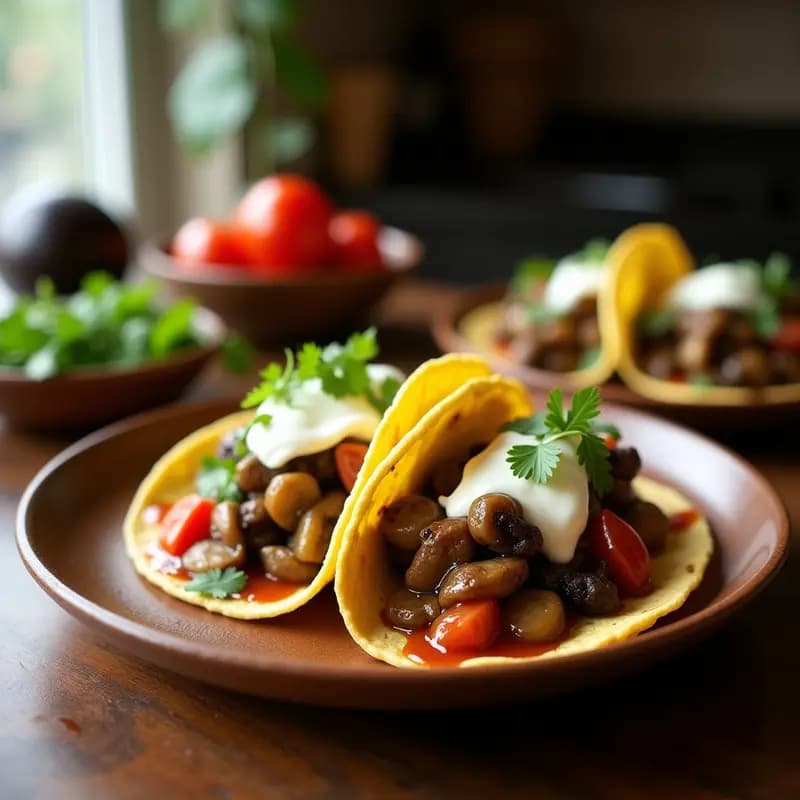 Tacos de Hongos Portobello y Queso Panela a la Parrilla: Receta Mexicana Vegetariana