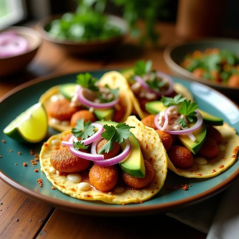 Tacos de Hongos Shiitake y Queso de Anacardos: Receta Vegana Mexicana en Airfryer