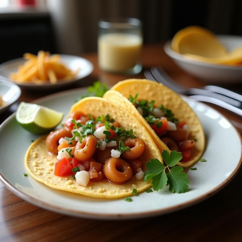 Tacos de Hongos Shimeji y Ceviche de Hearts of Palm: Receta Vegana Gourmet