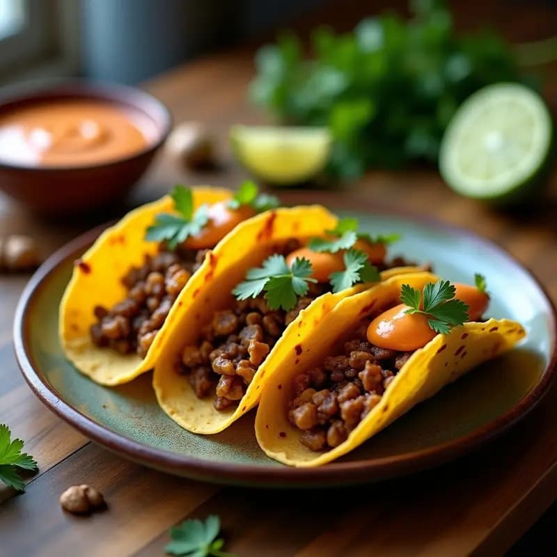 Tacos Dorados de Hongos Shimeji con Crema de Chipotle: Receta Mexicana Crujiente en Airfryer