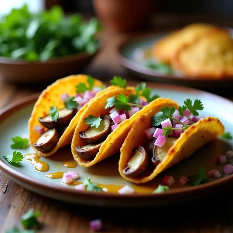 Tacos de Hongos Shimeji y Queso de Cabra al Horno: Receta Mexicana Keto