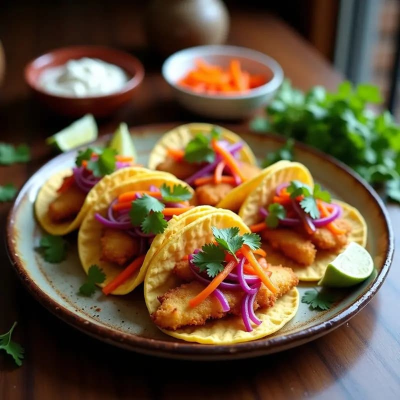 Tacos Horneados de Pescado Blanco con Encurtidos: Receta Rápida y Sin Fritura