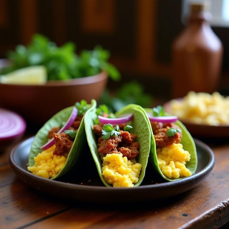 Tacos de Huevo de Codorniz y Chapulines: Receta Mexicana Alta en Proteína en Airfryer
