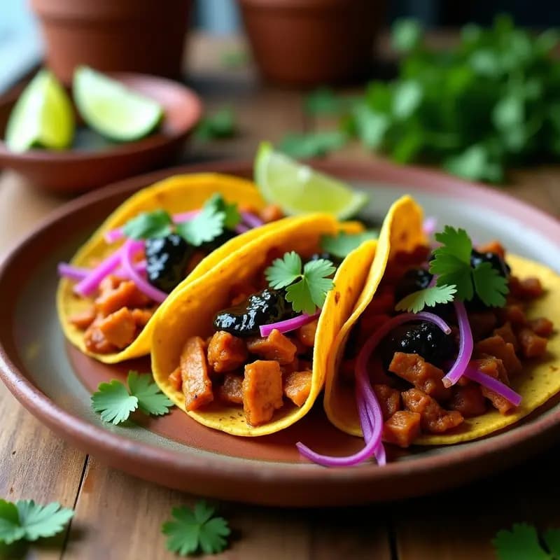 Tacos de Jackfruit Desmenuzado: Receta Mexicana Vegana con Salsa de Anchoas Veganas