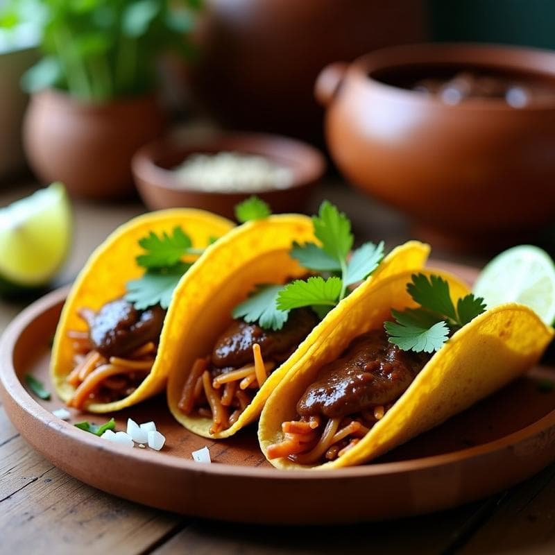 Tacos de Jackfruit al Mole Poblano: Receta Vegana en Olla Exprés con Sabor Auténtico
