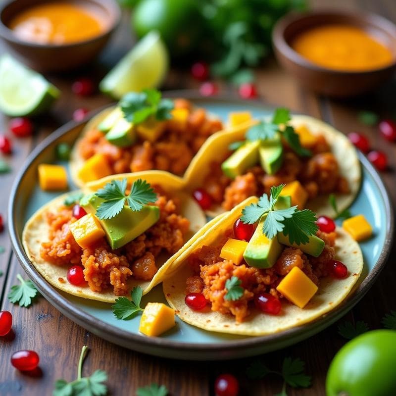 Tacos de Jackfruit Desmenuzado con Salsa de Mango Habanero: Receta Vegana Picante