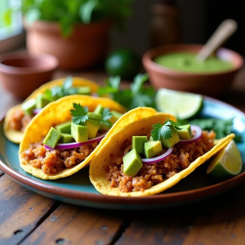Tacos de Jackfruit Desmenuzado con Salsa Verde Cruda: Receta Vegana y Textura de Carne en 20 Minutos