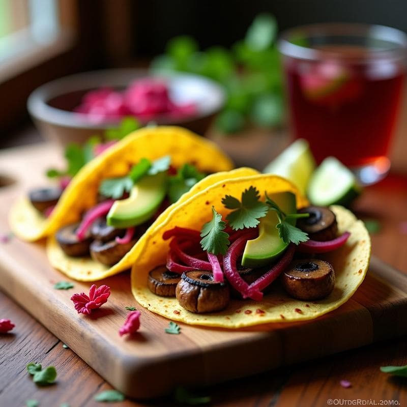 Tacos de Jamaica: Receta Vegana en Airfryer con Flor de Hibisco y Toque Ahumado