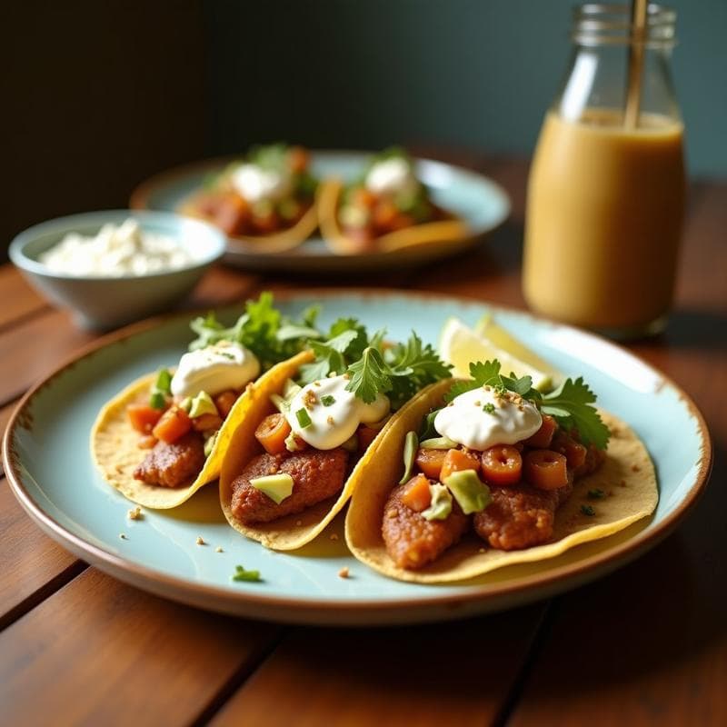 Tacos de Jamaica con Queso Fresco Vegano: Receta Rápida y Sin Gluten en 15 Minutos