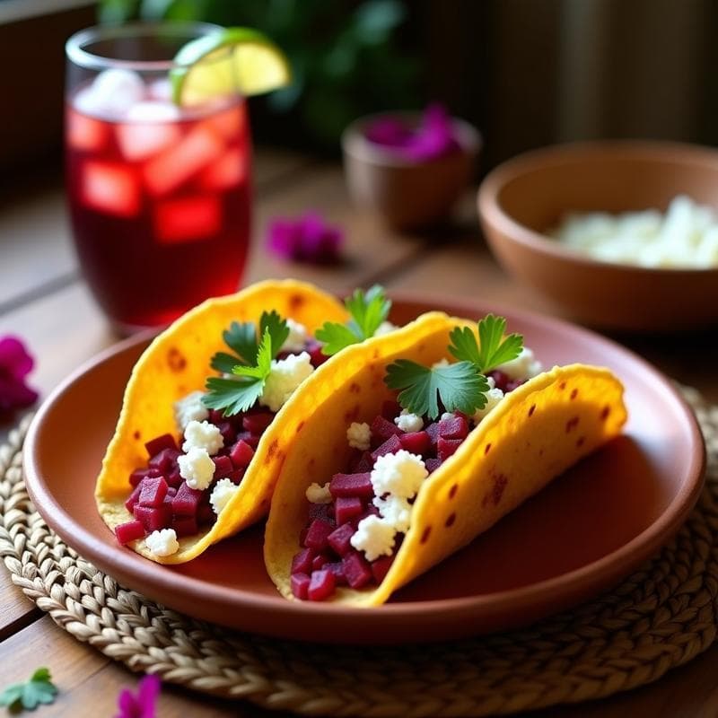 Tacos de Jamaica y Queso Panela: Receta en Airfryer con Sabor Mexicano en 15 Minutos
