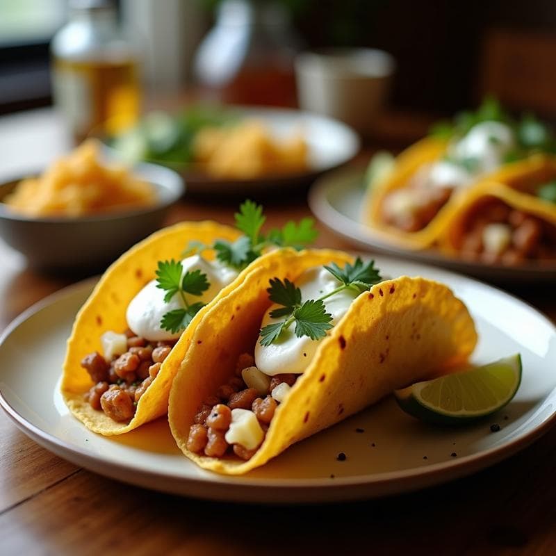 Tacos de Jicama y Atún Ahumado: Receta Crudivegana con Aderezo de Mostaza y Miel en 15 Minutos