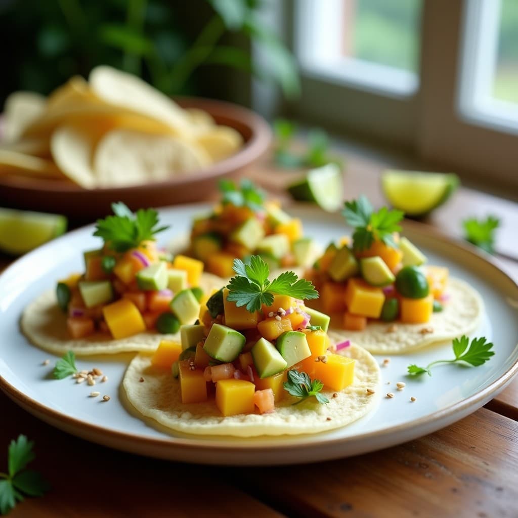 Tacos de Jicama con Ceviche de Mango y Pepino: Receta Mexicana Vegana y Sin Gluten
