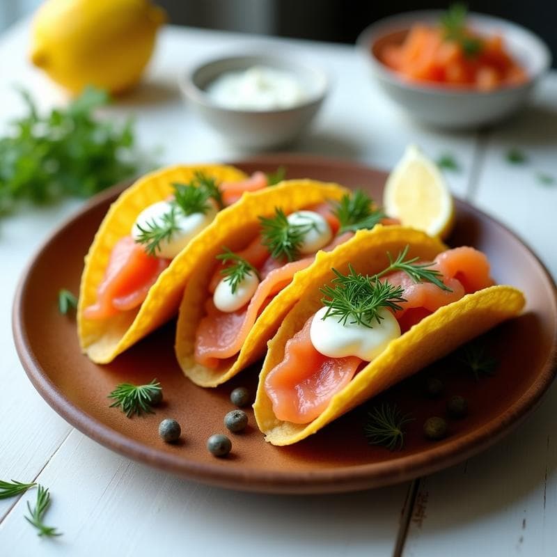 Tacos de Jicama y Salmón Ahumado: Receta Keto en Airfryer con Toque Nórdico